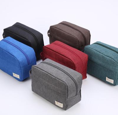 China Fashion Bulk Embroidered Logo Custom Logo Cheap Polyester Toiletry Bags Private Label Man Wash Bag Men Travel Toiletry Bag Water for sale