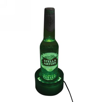 China Green Light Injection Molded ABS Plastic LED Bottle Glorifier Display GLO-EP02GN for sale