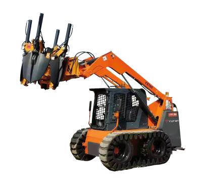 China Building Material Stores Walk Behind Crawler Skid Steer Loader With Track For Sale for sale