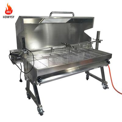 China Height Adjustable Gas Sit Roast GRILL Rotisseriespit Rotisserie Stainless Steel Parrilla De Gas Quemador for sale