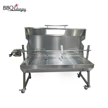 China Heavy Duty Adjustable Height Barbecue Rotisserie Chicken Spit With Lid for sale