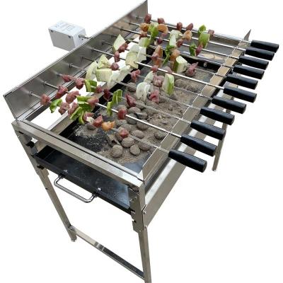 China Factory Supply Adjustable Height Cyprus BBQ Automatic Charcoal Grill for sale