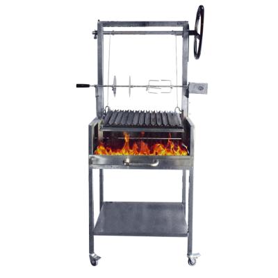 China Adjustable Height Grill Santa Maria Style Adjustable BBQ with Rotisserie Kit for sale