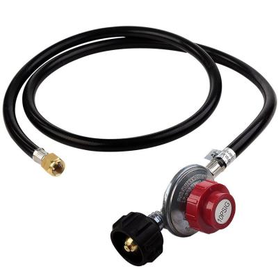 China SAFETY Adjustable Propane Tank Cylinder 0-10PSI High Pressure Propane Regulator With Hose for sale