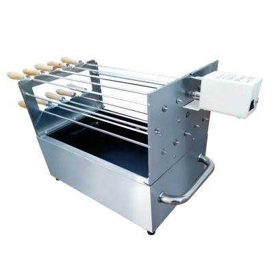 China Double Size Adjustable Home Use Stainless Steel Charcoal BBQ Kebab Rotisserie Spit Grill Brazilian for sale