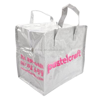 China New Style Handled Tote Bags Custom Printed Recyclable Non Woven Fabric Shopping Bags With Logo Zipper Bag for sale