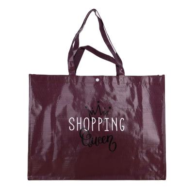 China Eco Friendly Recyclable PP Woven Shopping Bag Bags Reusable Custom Packaging PP Shopping Bags Packing Bags With Logo for sale