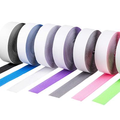 China 20 Mm 100% Sustainable Nylon DIY Manufacturer Adhesive Colorful Reusable Strong Sticky Adhesive Tape Hook And Loop Fastener for sale