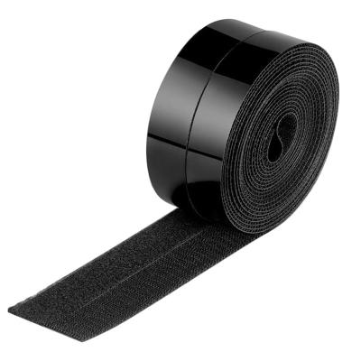 China Good Quality Durable Strong Strength Hook and Loop Fasten Soft Black Adhesive Hook and Loop for sale