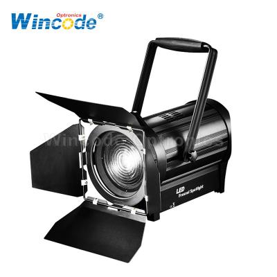 China 3200K 5600K Manual Zoom 300W LED Fresnel Aluminum DMX512 Spotlight Control CRI90 For Studio TV Channel Disco Entertainment for sale