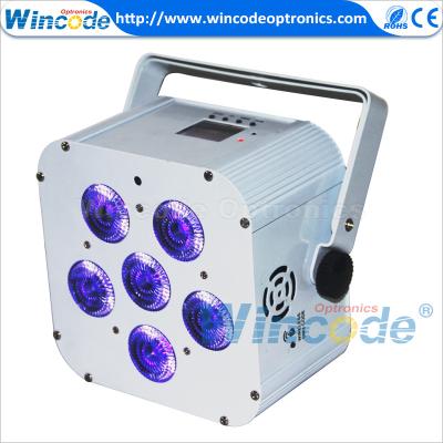 China Disco RGBWA DMX Battery Operated and Wireless LED UV LED Uplight for Wedding Events for sale