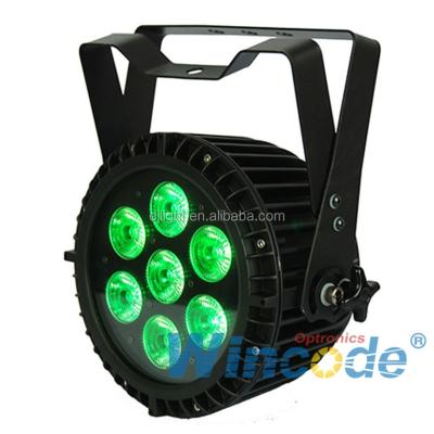 China 7*18W 6 Stage In 1 Waterproof Led Thin Par Light / Disco Light / Night Club And DJ Lighting for sale