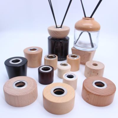 China Wooden Reed Diffuser Bottle YZ-WC# Reed Diffuser Glass Bottle Accessories Cap 24mm 26mm 28mm 30mm for sale