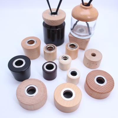 China Wooden Reed Diffuser Bottle YZ-WC# Reed Diffuser Glass Bottle Accessories Cap 24mm 26mm 28mm 30mm for sale