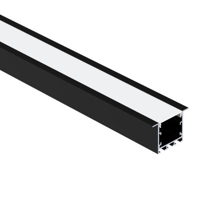 China Heat Resistance Recessed Mount Led Profile IP20 Anodized Aluminum Led Aluminum Bar With PC Diffuser UGR Cover for sale