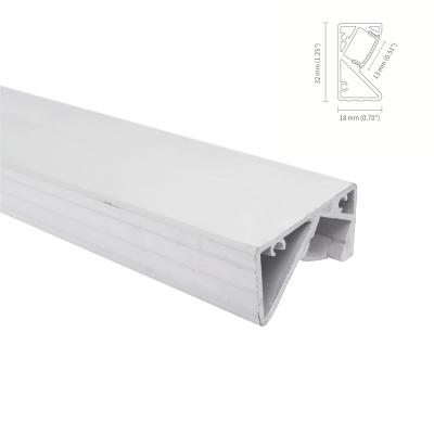 China Decorations W18*H32 LED Skirting Lighting Extrusion Wall Mount For Baseboard Strip Lights Aluminum Channel Profile for sale