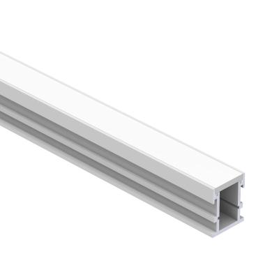 China Decorations led channel recessed floor extrusion with PC diffuser frosted cover for led aluminum profile for sale