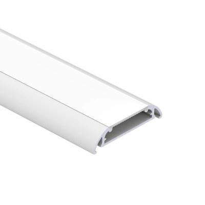 China Exterior Radiator Mount Channel Extrusion With PC Frosted Lens Flexible Led Diffuser Strip Aluminum Profile for sale