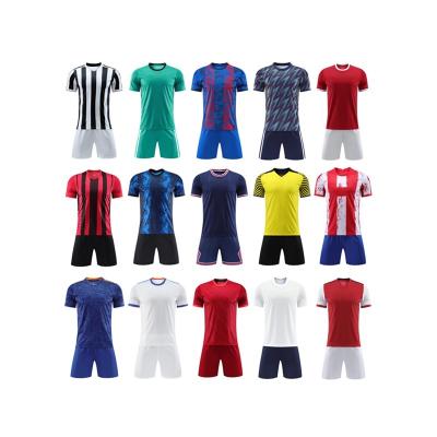 China Wholesale Breathable Kids Adult Absorbent Soccer Jersey Sets Soccer Clothing Suit Short Sleeved Uniform Sets for sale