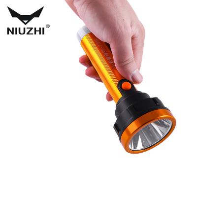 China Lightweight Outdoor Emergency Camping Use Portable Hand Torch Light Plastic Rechargeable Led Flashlight for sale