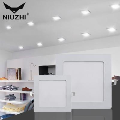 China Modern Cheap Price Recessed Mounted Slim Panel Lamp 3w 6w 9w 12w 18w 24w Square Ceiling Led Panel Light for sale