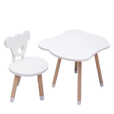 China Chinese Animal Cartoon Shape Solid Wood Children's Furniture Preschool Furniture Kids Table And Chair Set for sale