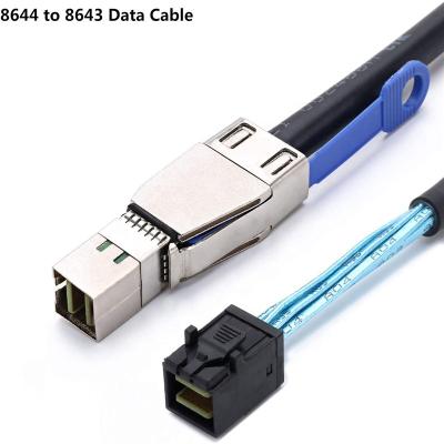 China Quality Server Device Workstations Storage Media External Mini Size SAS HD SFF 8644 To Mini SAS HD SFF 8643 Data Server Cable for sale