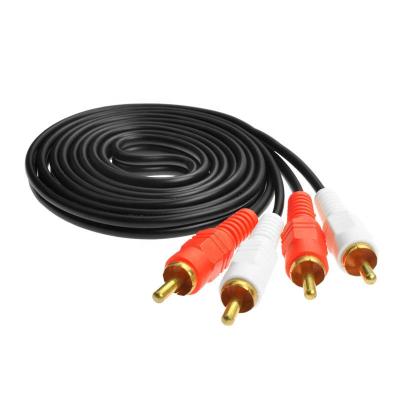 China Multimedia Audio Video 2pcs RCA Male To 2pcs RCA Male AV Cable for sale