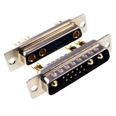 China Brass Material Mixed 13W3 Contact 30A Powre Connector 30A Pin 13 Terminal 13 Combo D-Sub 10+3 Combo Socket Receptacle Socket Machined Brass Material for sale