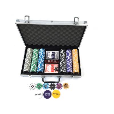 China Clay China Supply Classic Custom Printing 300 Clay Chips Chip Poker Set For Entertainment for sale