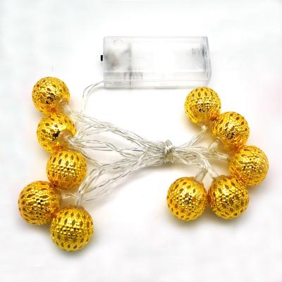 China Indoor LED Garland String Light Metal Balls Decoration LightsHome Party Use Decoration Light for sale