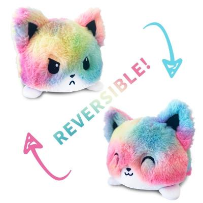 China On Hot Sale Baby Flip Cat Plush Felpa Peluches Stuffed Toys Reversible Animal Reversible Plush Toy for sale