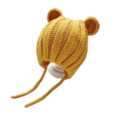 China Winter Striped Knitted Baby Beanie Hat Baby Boy Girl Warm Hat For Infant Beanie Cap Hat Kids Toddler Nanny for sale