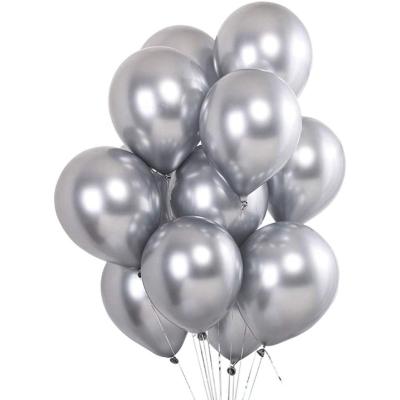 China Toy Metal Latex Balloon Wholesale Promotional Metallic Luminous Balloon Chrome Supplier for sale