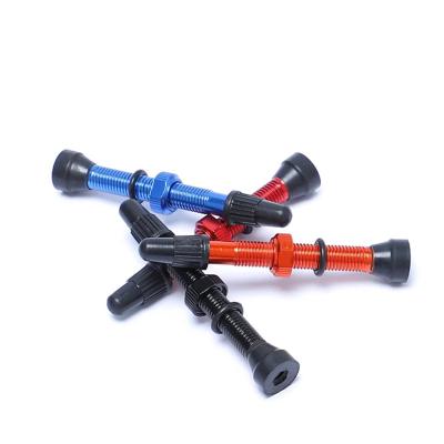 China 60mm Bicycle Tire Accessories Aluminum French Tubeless Bike Tire Air Valve Wheel Valve for sale