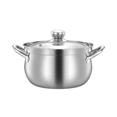 China Food Grade Dishwasher Safe Induction Stainless Steel Stock Pot Soup Cooking Pot With Lid for sale