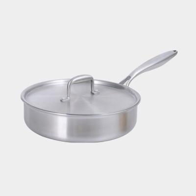 China Sustainable Stainless Steel Anti-scratch Oven And Safe Metal Utensil Honeycomb Frying Pan With All Kinds Of Stoves for sale