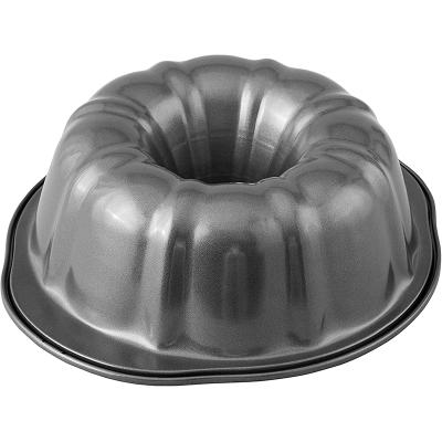 China Sustainable Round Carbon Steel Fluted Pan Baking Mold Nonstick Bakeware Pumpkin Shape Cake Molds for sale