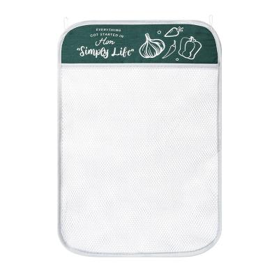 China Large Mouth Polyester Sustainable Reusable Fruit Net Vegetable Storage Mesh Bag for sale