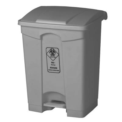 China 68L Touchless Plastic Hands Free Pedal Sustainable Waste Bin Step-on Trash Can With Lid for sale