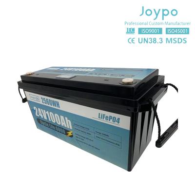 China 24 Volt 100Ah 200Ah 300Ah Marine Lithium Battery LiFePO4 Lithium Ion Battery Pack for sale