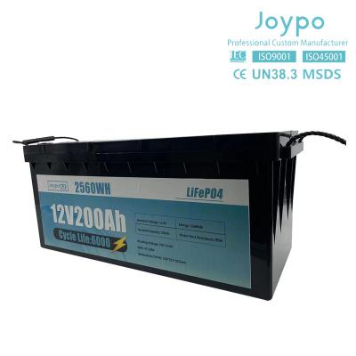 China High Energy 12V LiFePO4 Battery Pack 100Ah 200Ah 300Ah For Solar RV for sale