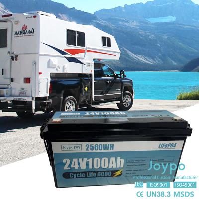 China Deep Cycle Motorhome RV Lithium Battery 24V 100Ah 200Ah 300Ah LiFePO4 Battery for sale