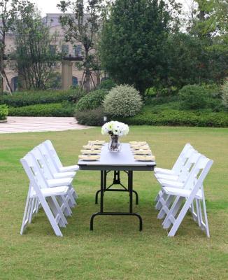 China UV-resistant plastic folding table and chair for sale