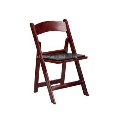 China Leisure Chair Resin Mahogany Padded Folding Chair For Outdoor for sale