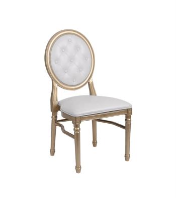 China Factory Supply Removable Cover French Style Louis Dining Chair For Party Event Wedding for sale