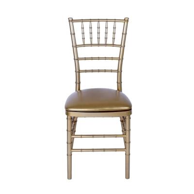 China UV-resistant resin chiavari chair different colors using in rental event party gold color for sale