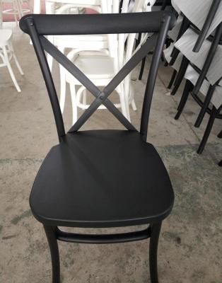 China UV-resistant Disassembled Cross Dining Chair Plastic Back for sale