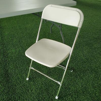 China UV-Resistant Chromed Finish Plastic Folding Chair for sale