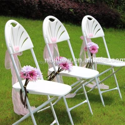 China Quick installation and easy handling good quality factory price wedding furniture folding plastic chair for sale